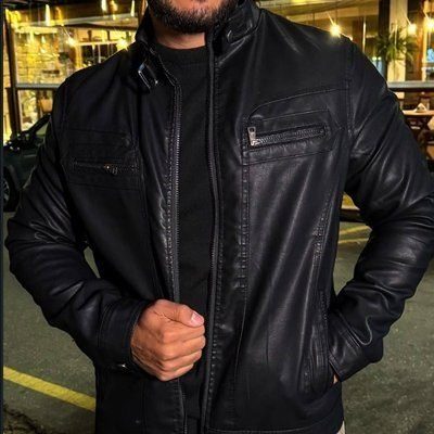 Jaqueta De Couro Masculino Slim Resistente