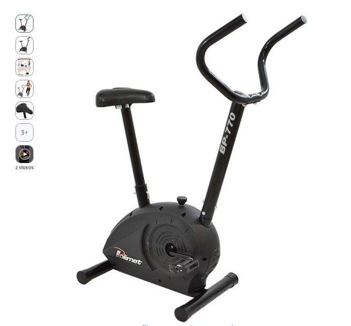bicicleta ergométrica polimet bp-770 preto