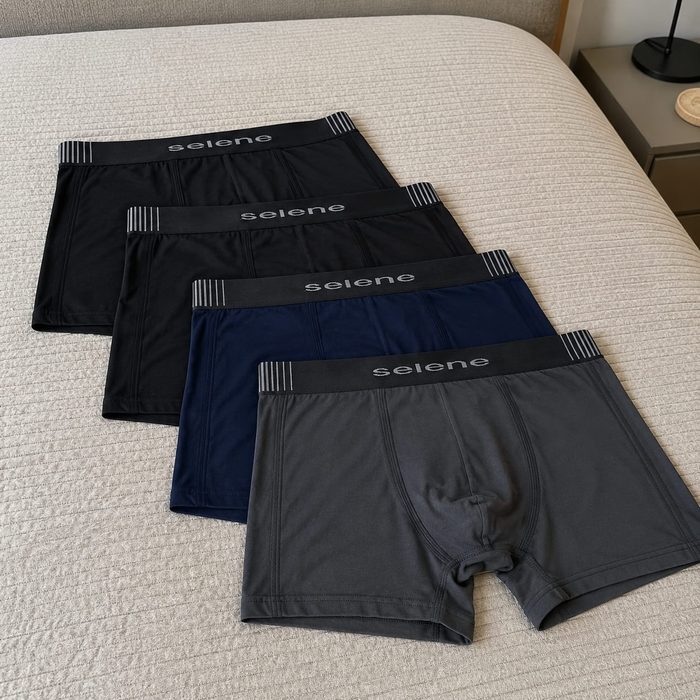 cuecas selene boxer masculina sem costura poliamida kit 4
