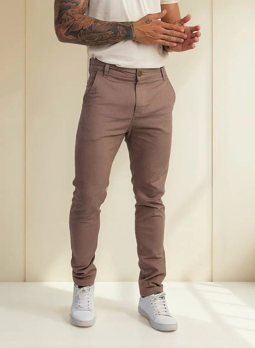 calça urban zone jeans sarja social masculina elastano