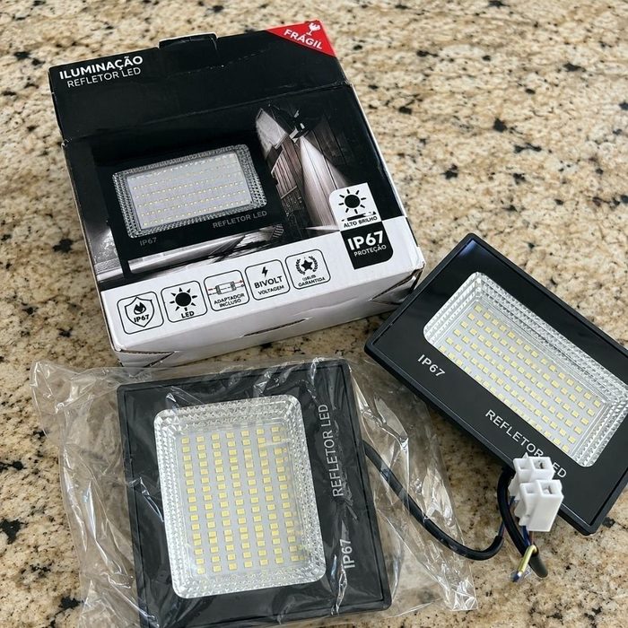 Kit com 5 Refletores LED 100W IP67 6500K