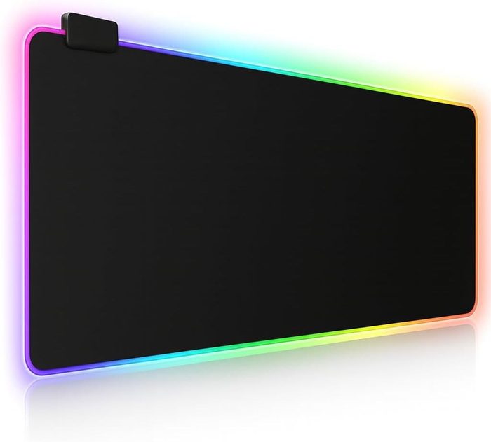 Mouse Pad Gamer Para Jogos com RGB LED Com 14 Modos de Iluminação 80x30cm