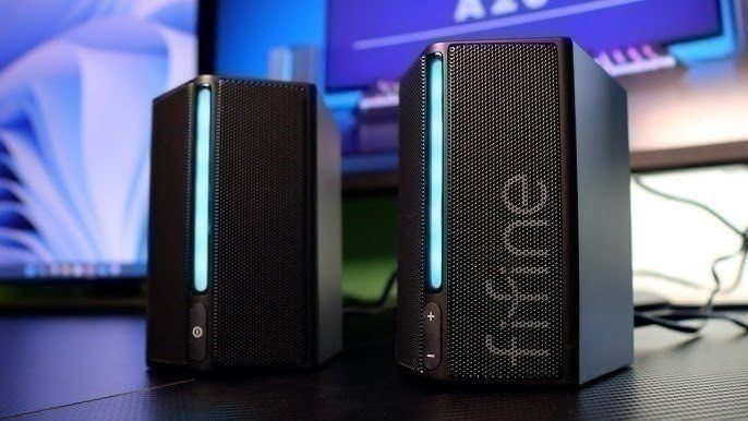 🎮 Caixa De Som Fifine A20, Estéreo, RGB, USB/3,5, Preto