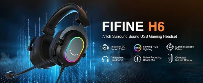 headset gamer fifine h6 ampligame rgb