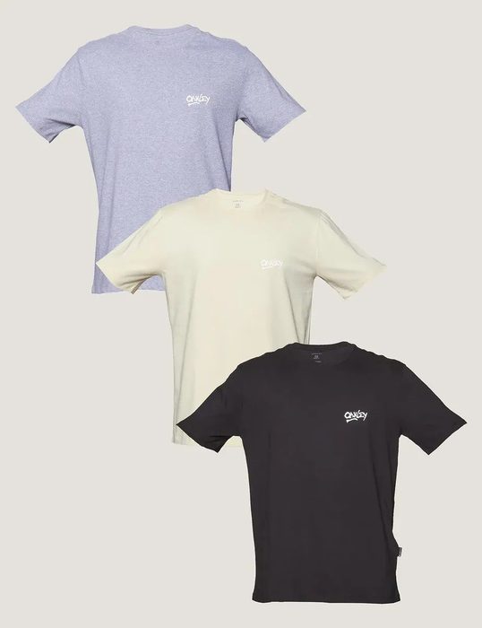 🛒Kit 3 Camisetas Masculina Logo Grafitti Oakley. Misselaneous Logomarca