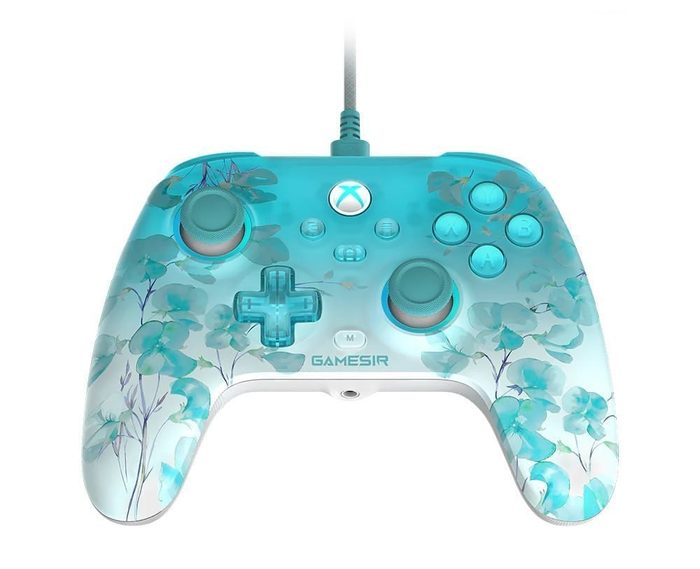Controle GameSir T7 Pro Floral para Xbox com Joystick de Efeito Hall para Pc, Xbox Series X, Xbox Series S e Xbox One X | S - Com Fio