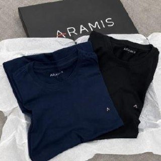 Kit 2 Camisetas Aramis Básicas Preto E Marinho P ao XGG