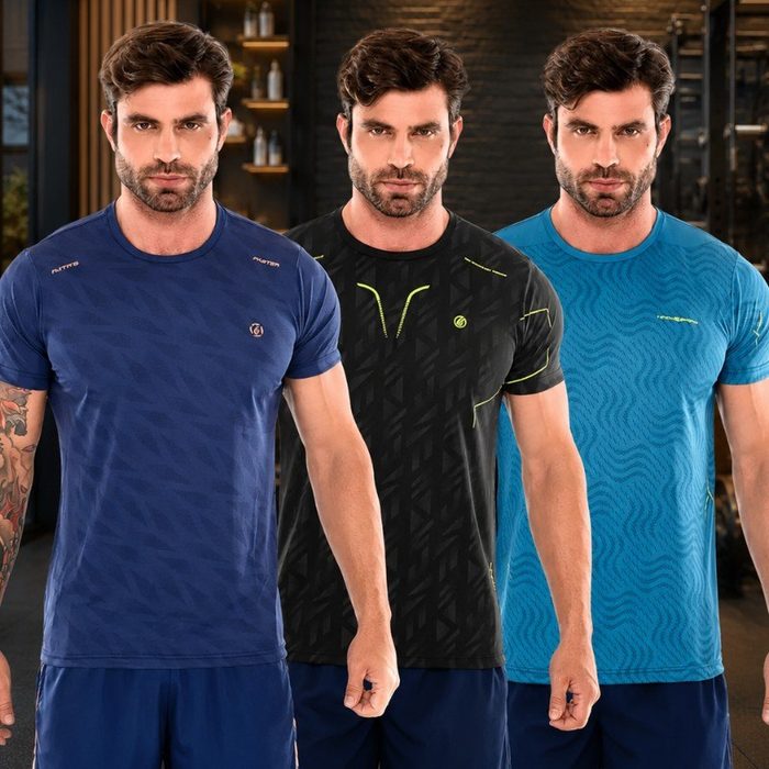 Kit 3 Camisetas Dry Fit Treino Masculino Fitness Academia P ao GG