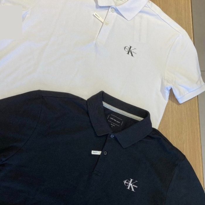 Polo Calvin Klein Jeans Piquet Regular Light Re Issue Branca P ao XGG