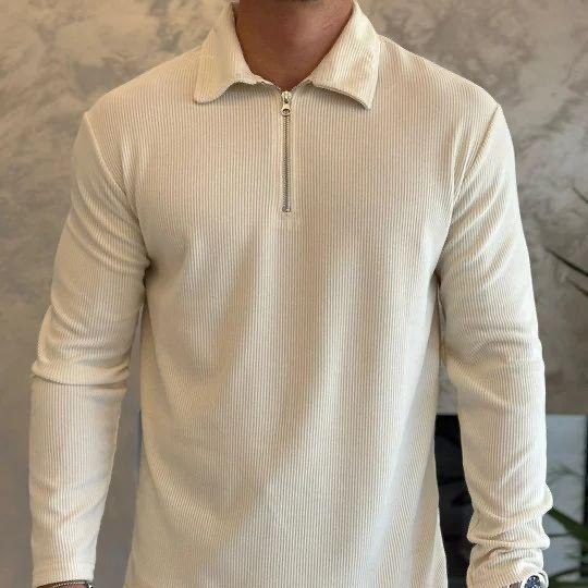 Kit 2 Camisas Polo Manga Longa Blusa Masculina Zíper P ao GG