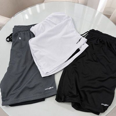 Kit 3 Shorts 2 Em 1 Duplo Bolso Para Academia Treino Corrida P ao GG