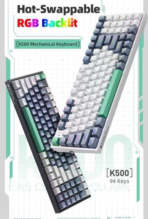 teclado machenike k500 94 teclas rgb hot swap