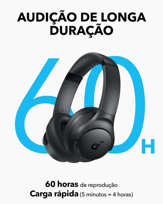 🔋 Soundcore Q11i - Bluetooth Over Ear - 60H Bateria - Preto
