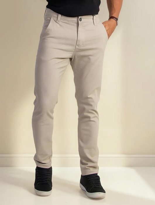 calça urban zone jeans sarja social masculina esporte fino com elastano