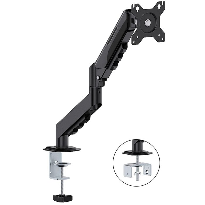 Suporte de Monitor de Mesa Ajustável em 5 Eixos,Braço Articulado para Tela 13"-32", Montagem por Fixação,Capacidade 9KG