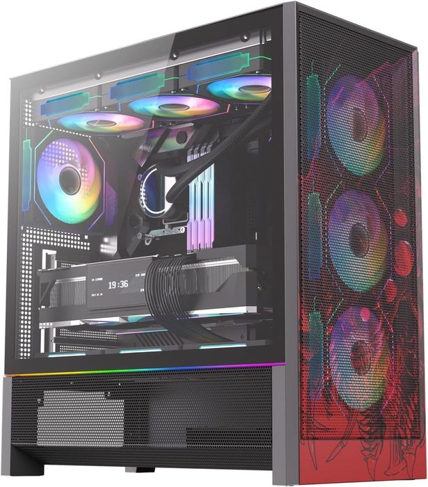gabinete redragon strafe flow rgb infernal dragon
