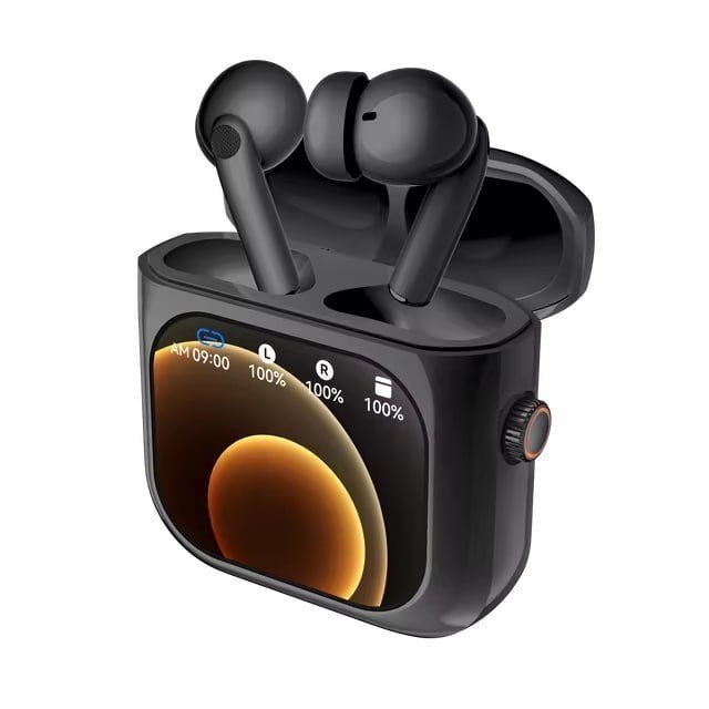 Fones Aurafit Ai Acústica Concha & Bluetooth 5.3, 4 Mic Enc, 36h + Tela Tft 2,01" Hd, Anc, Trad Ia + App