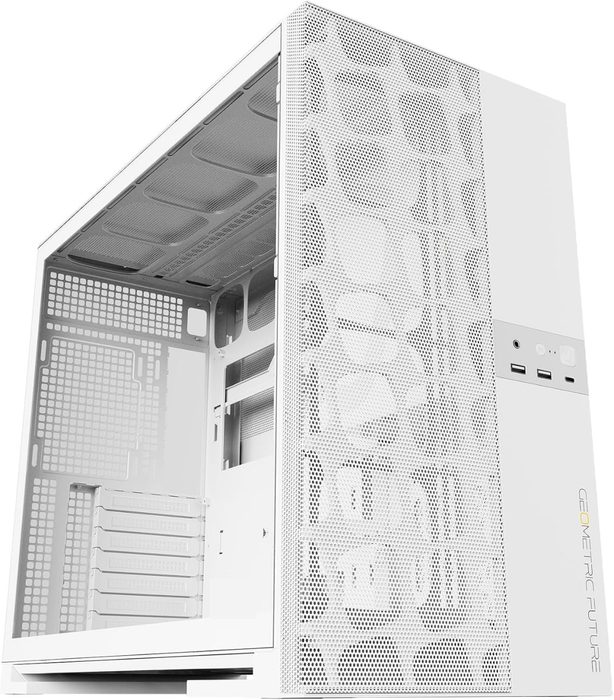 Gabinete Gamer Geometric Future Model 5 Vent Branco Sem Fans GEO-M5V-W
