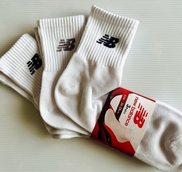 🛒Kit 3 Meias New Balance Cano Longo
