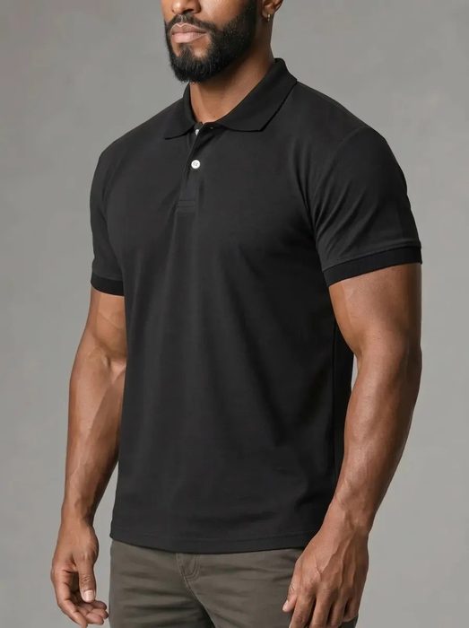 Kit 4 Camisa Gola Polo Piquet Masculina Slim Casual Algodão Multicolorido P ao GG