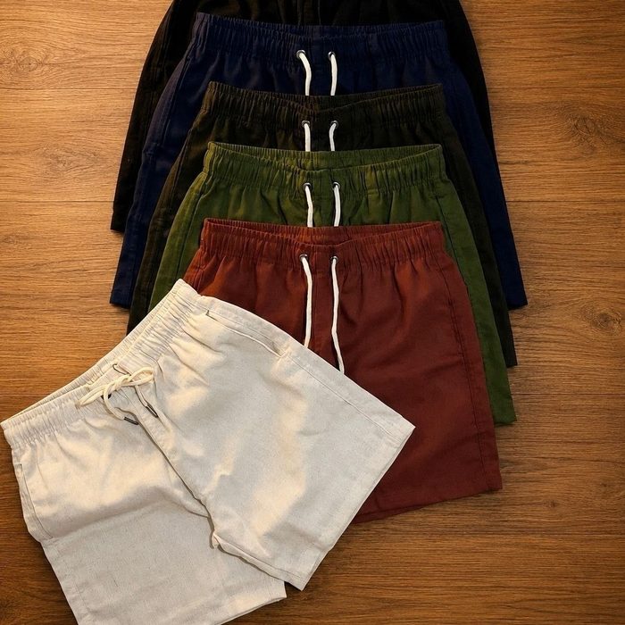 Kit 3 Shorts Masculino Bermuda Linho Verão Envio Imediato P ao XG