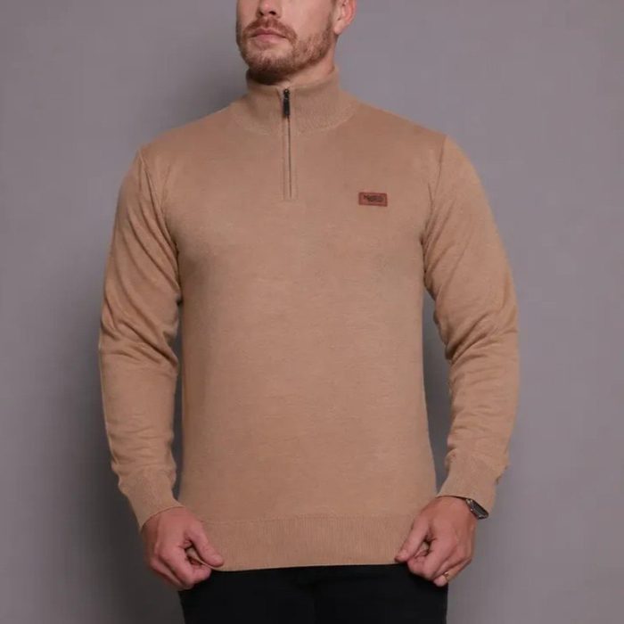 Suéter Masculino Zíper Gola Alta Red Nose Básico Inverno P ao G
