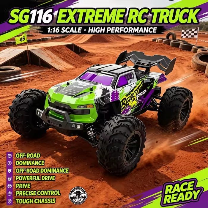carrinho de controle remoto sg116 pro 1:16 4wd