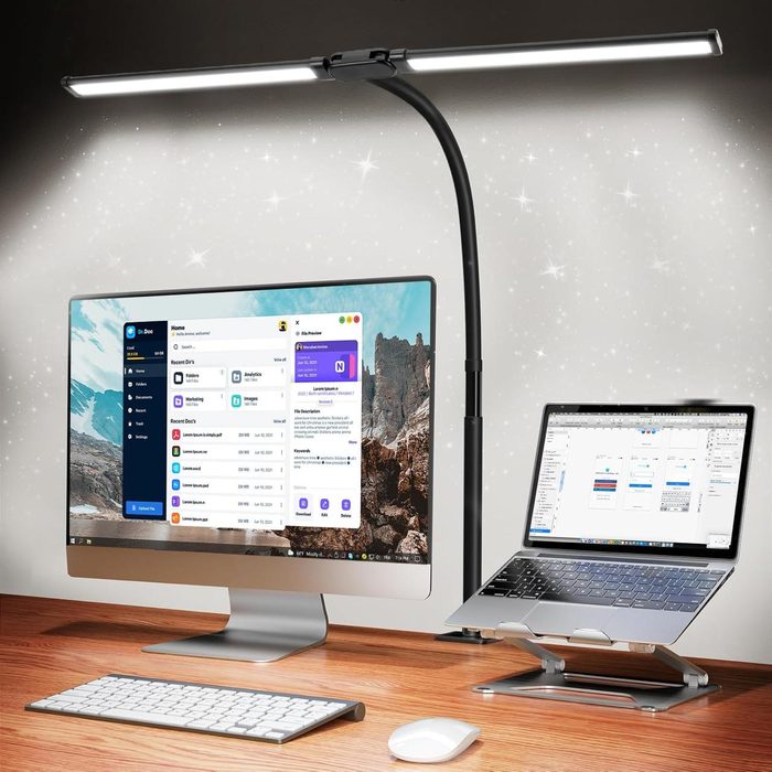 💡 Luminária de Mesa LED QBuen com 5 Cores e 10 Níveis de Brilho