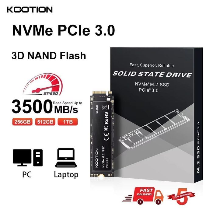 SSD Kootion 512GB NVMe Versão lite