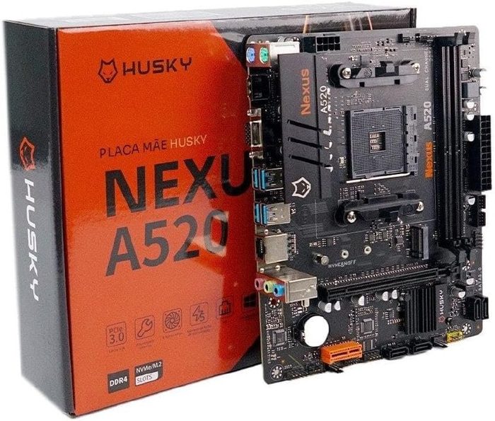 placa mãe husky nexus a520 am4