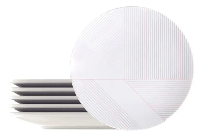 jogo de jantar tramontina porcelanas grid 6 pecas