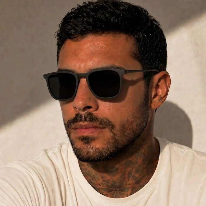 Óculos De Sol Masculino Moderno Estiloso Casual Uv Premium