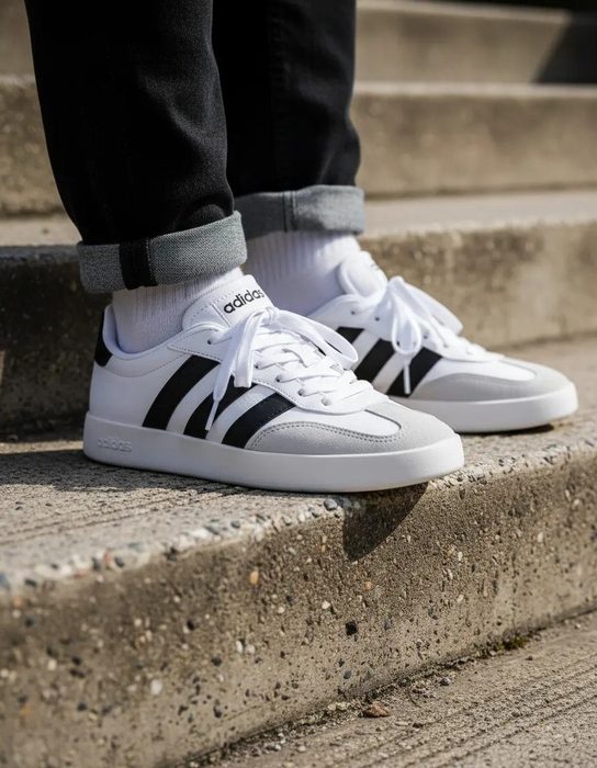 tenis adidas barreda masculino branco preto