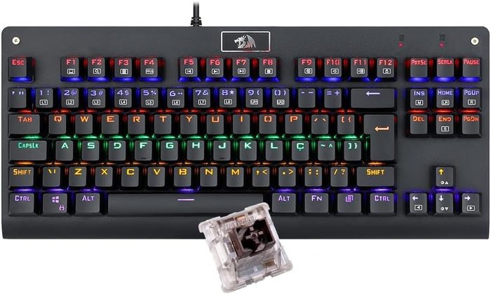 teclado redragon dark avenger switch marrom