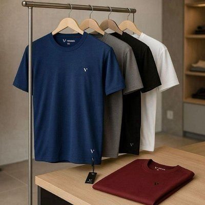 Kit 4 Camisetas Masculina Camisas Slim Voker 100% Algodão P ao GG