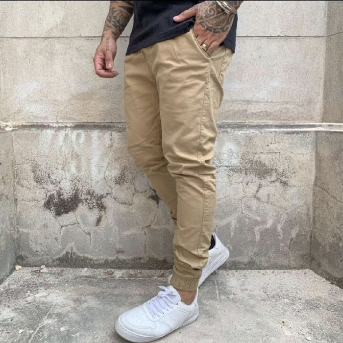 Kit 2 Calças Jeans Camuflada Masculina Jogger C/ Punho Lycra P ao GG