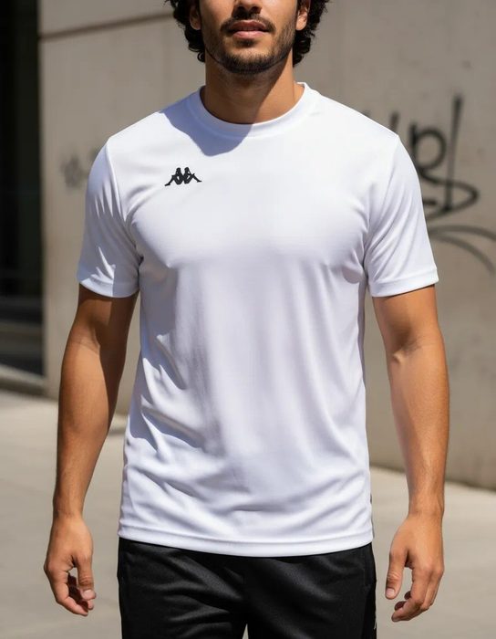 Camiseta Kappa Fardamento Modena Academia Caminhada Branco P ao GG