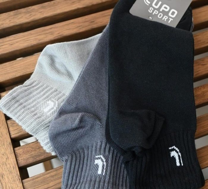 🛒Kit 3 Pares Meias Esportivas Cano Médio Lupo Masculino