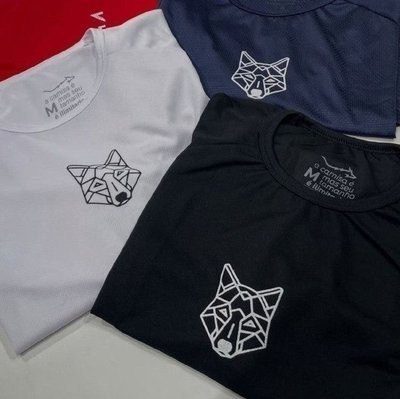 Kit 3 Camisetas Masculina Dry Alpha Lobo Geométrico
