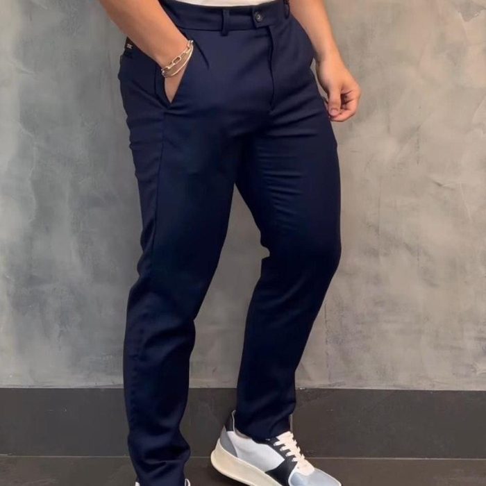 Calça Social Alfaiataria Masculina Malha Elastano Stretch 38 a 50