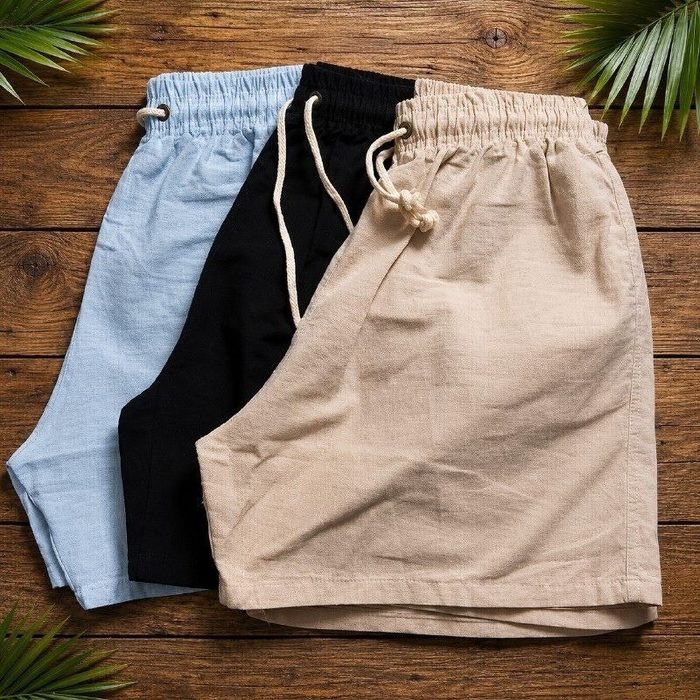 Kit 3 Shorts Masculino Bermuda Linho Verão Envio Imediato P ao XG