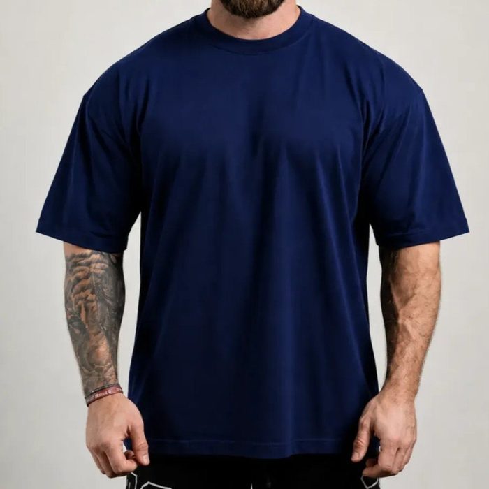 Camiseta Oversized Para Treino E Casual 100% Algodão Premium Preto P ao G1