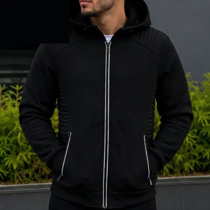 Jaqueta Casaco Masculina Forrada Pelinhos Frio Inverno Luxo Preto P ao G