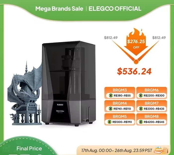 impressora 3d elegoo saturn 3 ultra