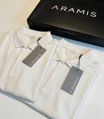 Polo Aramis Manga Curta Algodão Piquet Mescla Básica Branco