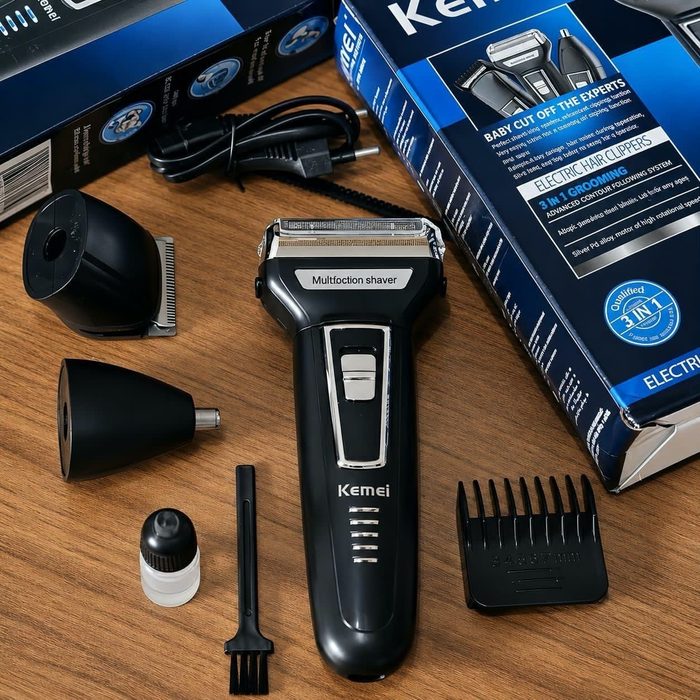 barbeador kemei km-6558 3 em 1