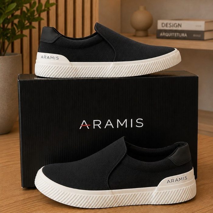 tênis aramis daily slip canvas preto