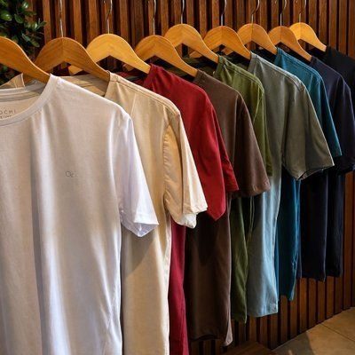 Camiseta Masculina Slim Algodão - Várias Cores Ogochi - Branco