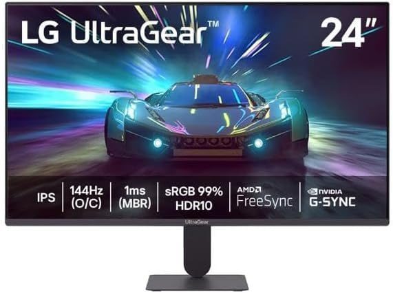 Monitor LG Ultragear 24" Full HD IPS 144Hz 1ms