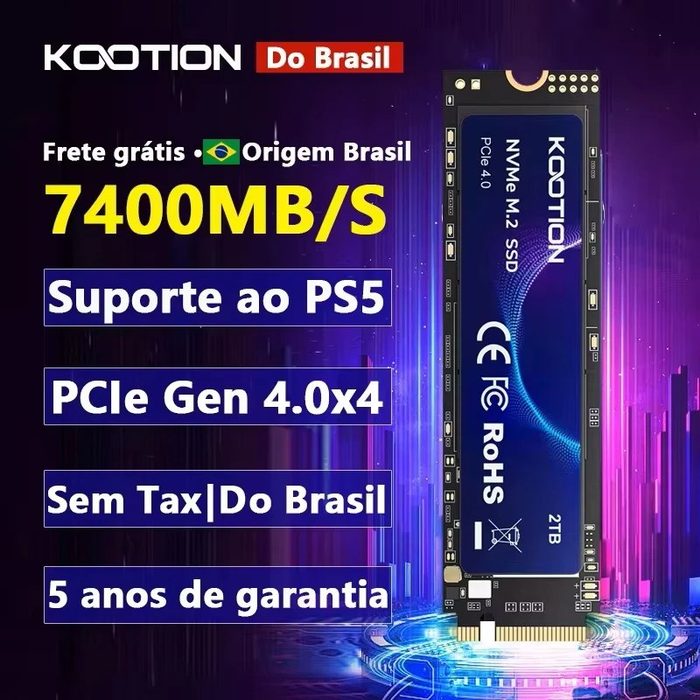 ssd nvme kootion 1tb 7200mbps